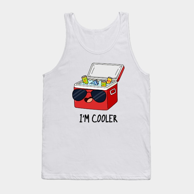 I'm Cooler Funny Box Pun Tank Top by punnybone